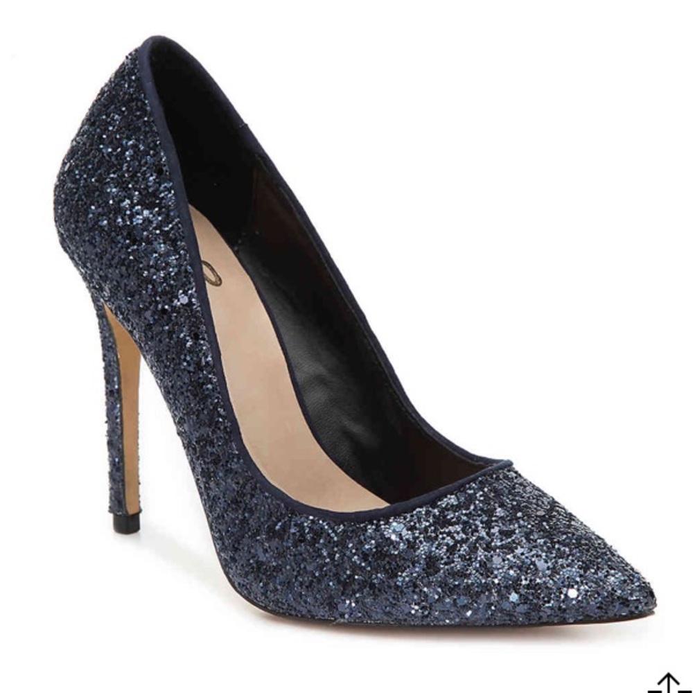 Mix No. 6 Navy Blue Glitter “Dignity” Heels